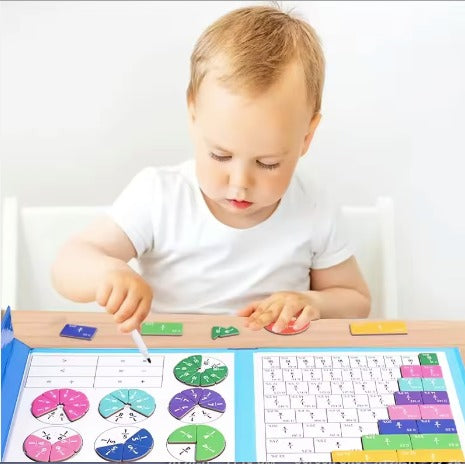 Libro de Matemáticas Montessori + REGALO: 1 Marcador Reutilizable y Fichas Magnéticas