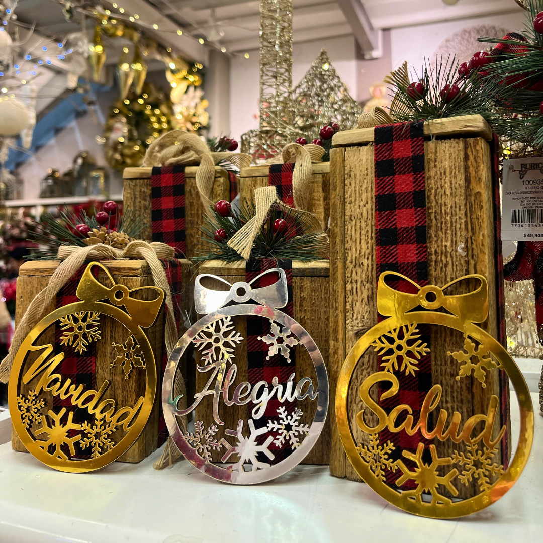 Set X 4 BOLAS NAVIDEÑAS MÁGICAS "Un toque Especial para tu ÁRBOL" OFERTA X TIEMPO LIMITADO