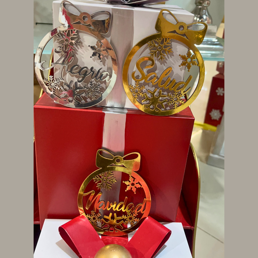 Set X 4 BOLAS NAVIDEÑAS MÁGICAS "Un toque Especial para tu ÁRBOL" OFERTA X TIEMPO LIMITADO
