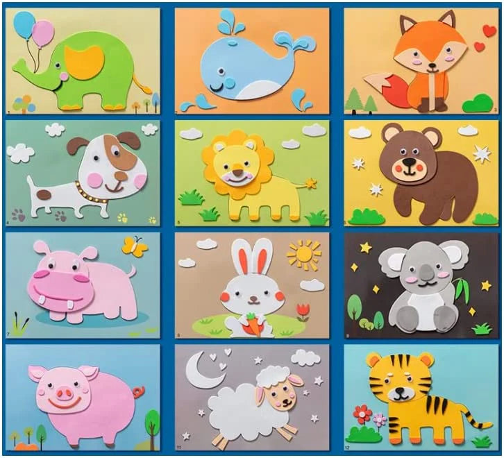 Pack de 3 Rompecabezas con Piezas Montessori de MDF para mentes creativas