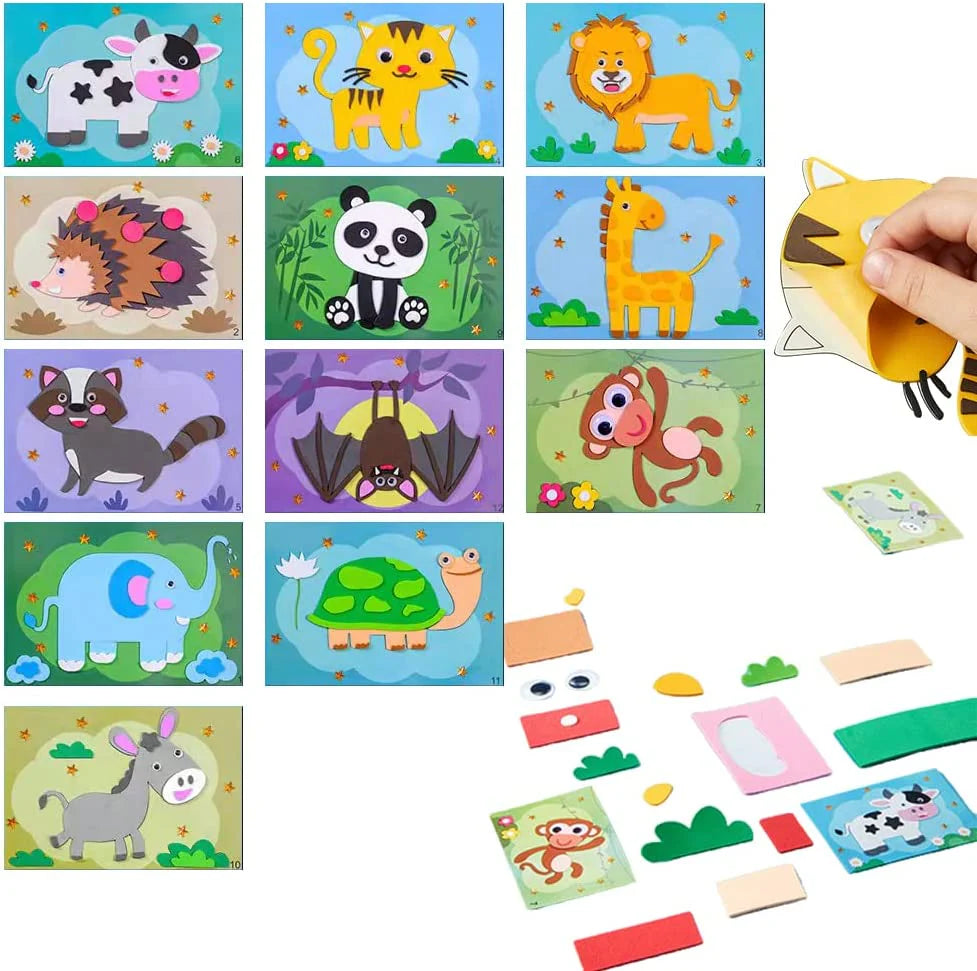 Pack de 3 Rompecabezas con Piezas Montessori de MDF para mentes creativas