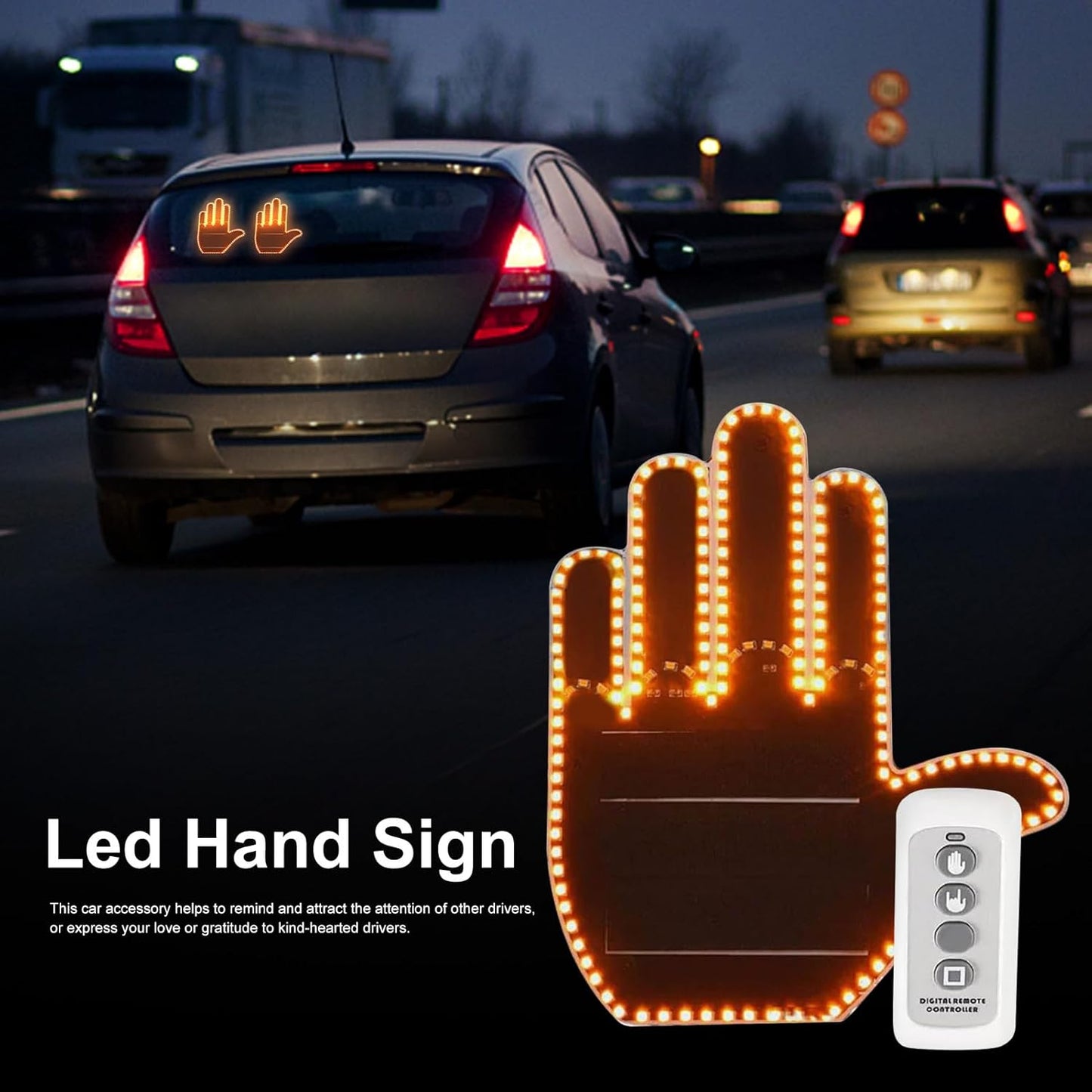 Señal de Mano LED: Exprésate al Volante sin Decir una Palabra + Regalo Especial
