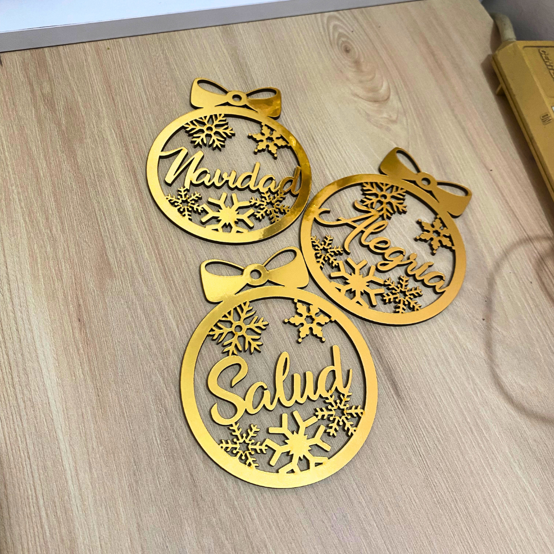 Set X 4 BOLAS NAVIDEÑAS MÁGICAS "Un toque Especial para tu ÁRBOL" OFERTA X TIEMPO LIMITADO