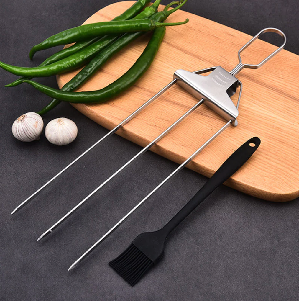 Tenedor Parrilla en Acero Inoxidable: El Secreto para un Asado Perfecto en Menos Tiempo