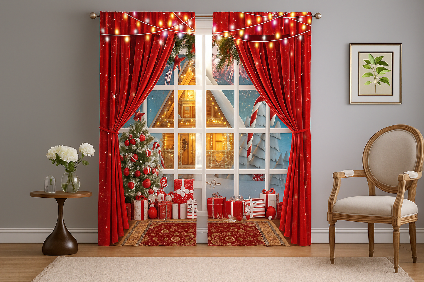 Cortina Navideña: Diseños Exclusivos que Hacen Brillar tus Fiestas + Curso de Decoración GRATIS