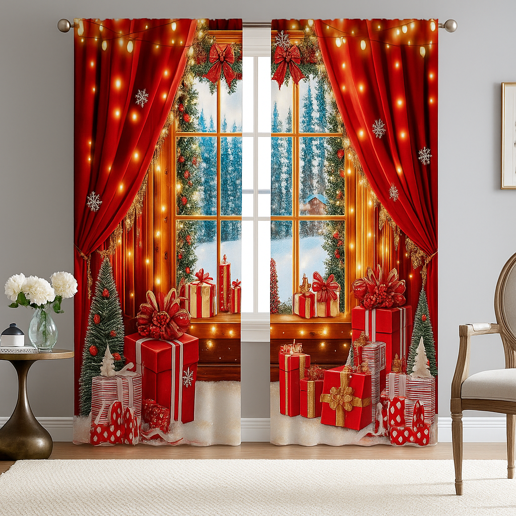 Cortina Navideña: Diseños Exclusivos que Hacen Brillar tus Fiestas + Curso de Decoración GRATIS