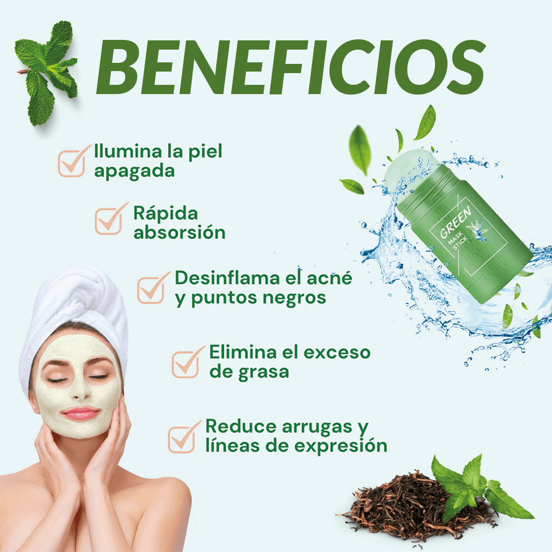 Mascarilla en barra: Green Stick. ENRIQUECIDA con Té Verde (OFERTA 2X1 🎁)