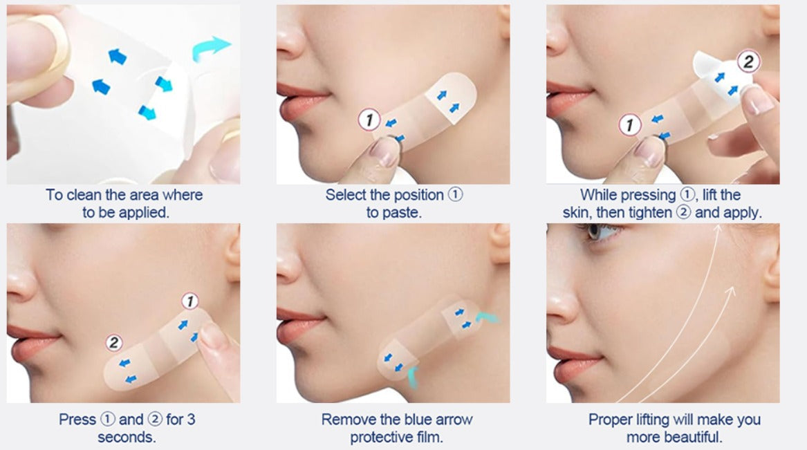 CARALINE Cintas de estiramiento facial.