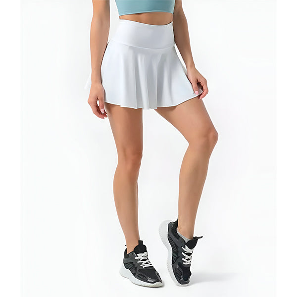 Falda deportiva con short y bolsillo incorporado + Plan de ejercicios semanal