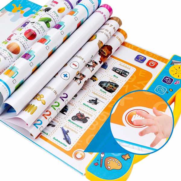 Remate Temporada Escolar: Libro Interactivo Montessori Bilingüe + Marcador de contacto