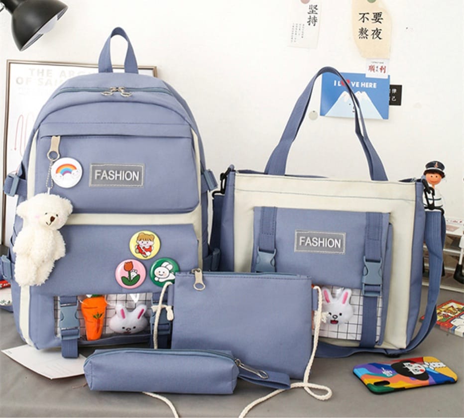 Set de Mochilas 5 en 1: con pines y peluches incluido + Libro Montessori GRATIS