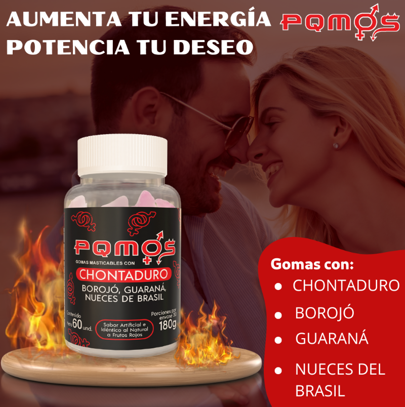 Gomas de Chontaduro: Energía diaria, foco mental y rendimiento íntimo + REGALO Malteada Synergy Pro