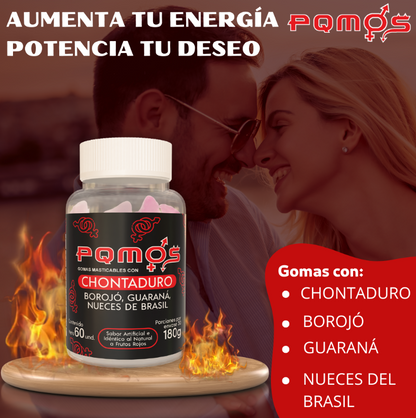 Gomas de Chontaduro: Energía diaria, foco mental y rendimiento íntimo + REGALO Malteada Synergy Pro