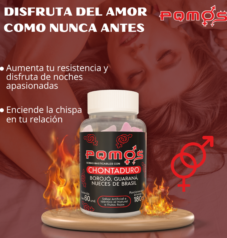 Gomas de Chontaduro: Energía diaria, foco mental y rendimiento íntimo + REGALO Malteada Synergy Pro