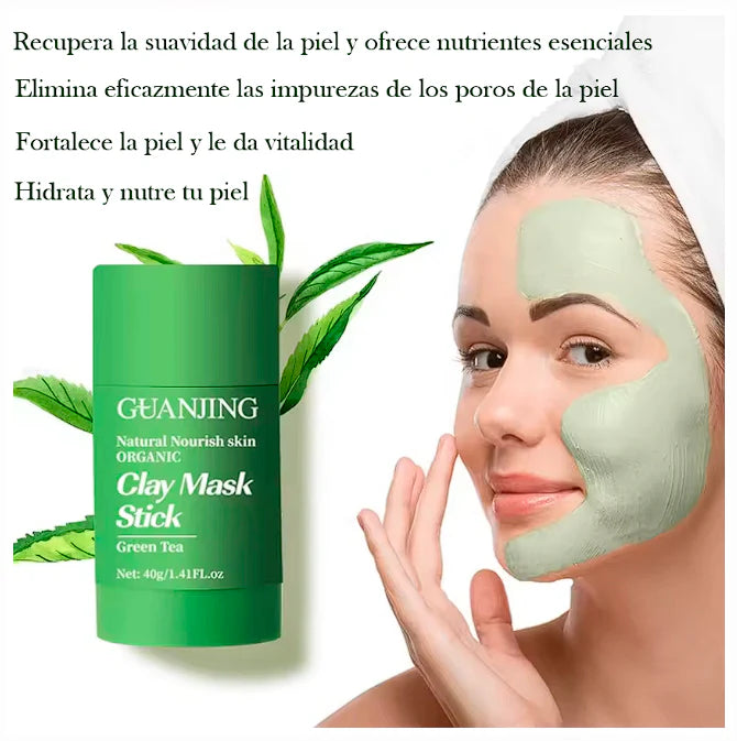 PAGA 1 LLEVA 2 Mascarilla de Té Verde: tecnología en barra para una piel fresca y limpia.