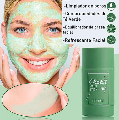 PAGA 1 LLEVA 2 Mascarilla de Té Verde: tecnología en barra para una piel fresca y limpia.