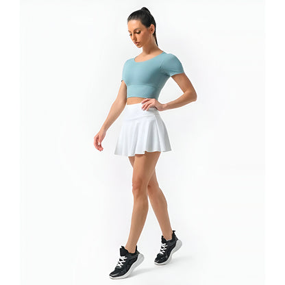 Falda deportiva con short y bolsillo incorporado + Plan de ejercicios semanal