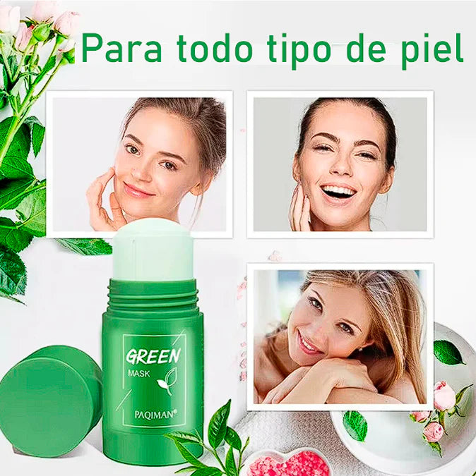 PAGA 1 LLEVA 2 Mascarilla de Té Verde: tecnología en barra para una piel fresca y limpia.