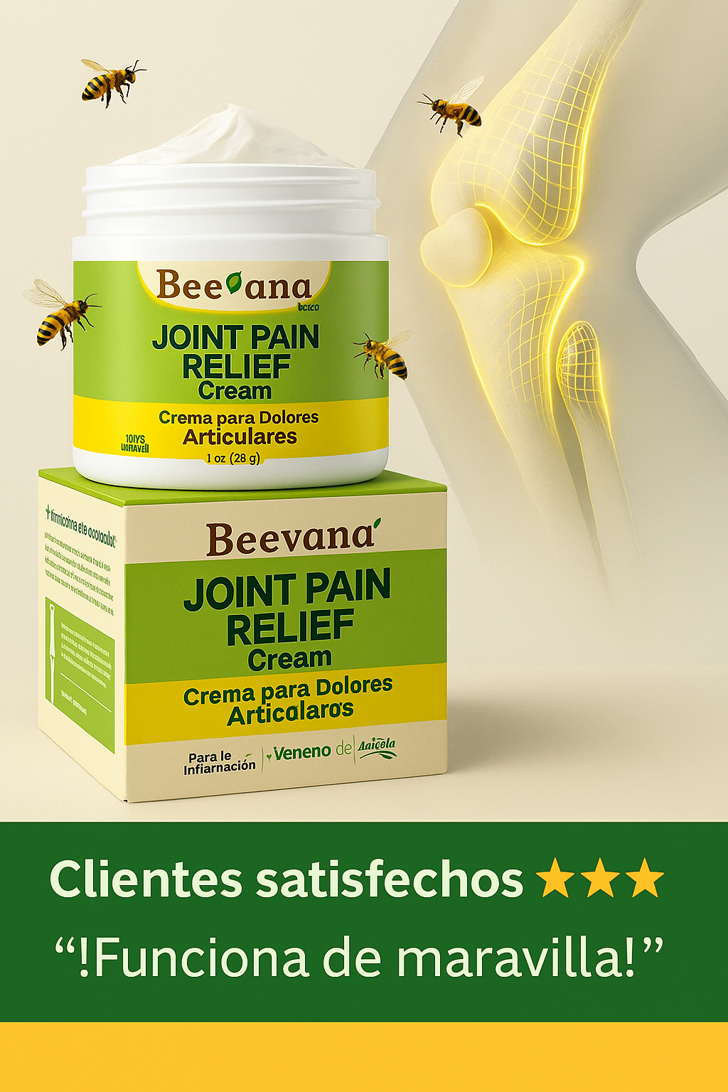 CREMA  para el dolor COMBO 3X1 alivio real + GRATIS guía para fortalecer articulaciones.