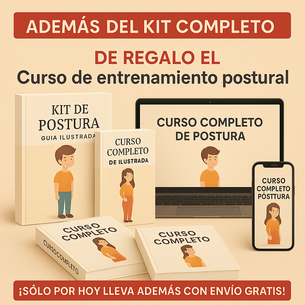Kit Anti Joroba: Corrector de espalda + Guía de Entrenamiento Postural 👨‍💻🎮 OFERTA 20% OFF 🔥