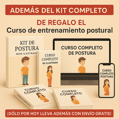 Kit Anti Joroba: Corrector de espalda + Guía de Entrenamiento Postural 👨‍💻🎮 OFERTA 20% OFF 🔥