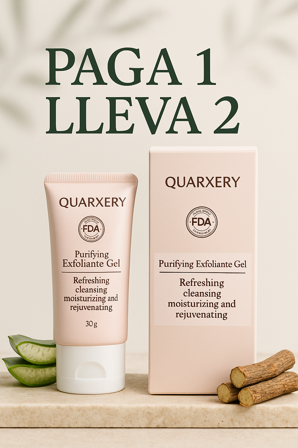 Gel Quita Manchas 2*1 ¡Dile hola a la piel radiante! + Curso de Yoga Facial GRATIS