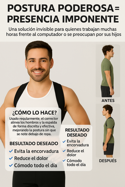 Kit Anti Joroba: Corrector de espalda + Guía de Entrenamiento Postural 👨‍💻🎮 OFERTA 20% OFF 🔥