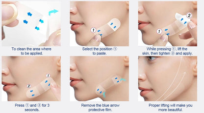 CARALINE Cintas de estiramiento facial.