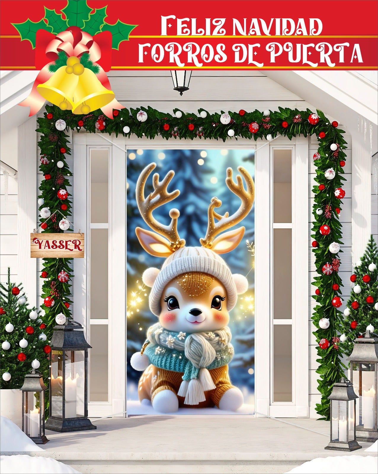 Forro Navideño: Dale a tu Puerta el Protagonismo de la Navidad OFERTA POR TIEMPO LIMITADO