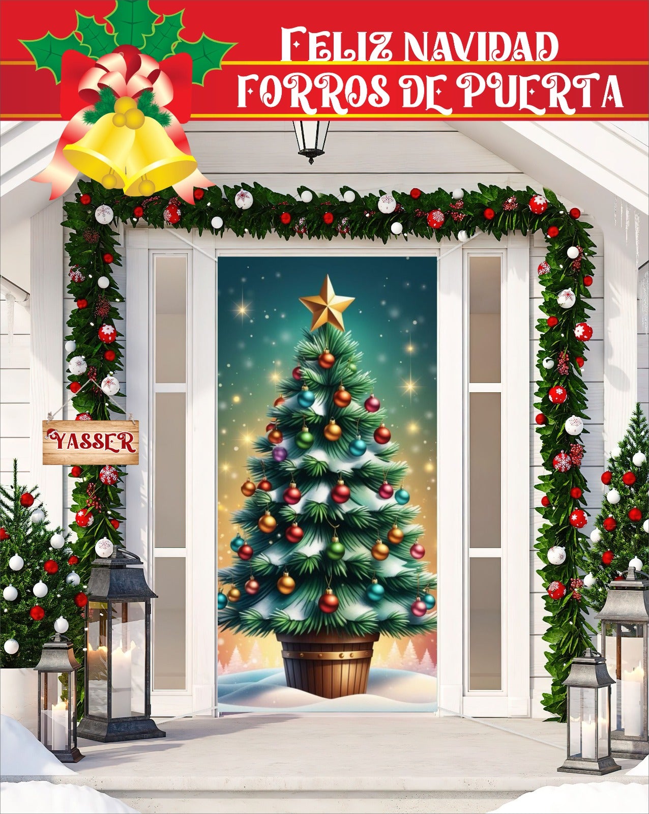 Forro Navideño: Dale a tu Puerta el Protagonismo de la Navidad OFERTA POR TIEMPO LIMITADO