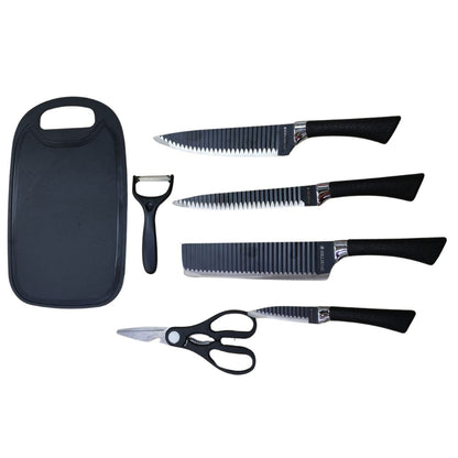 Set de Cuchillos Profesional en Acero Inoxidable 6 Pzas + Regalo Tabla de picar Premium + Caja de empaque de Lujo